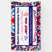 Gelukkige Onafhankelijkheidsdag | 4 juli Spandoek (Verticaal)