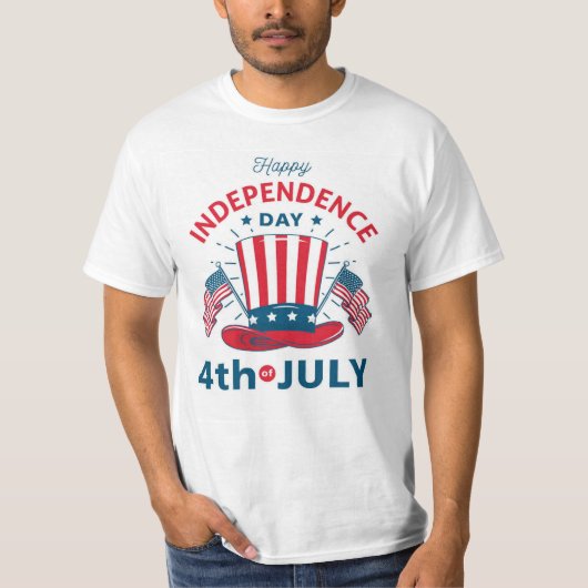 Gelukkige Onafhankelijkheidsdag - 4 juli Viering T-shirt (Voorkant)