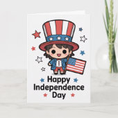Gelukkige Onafhankelijkheidsdag Chibi Kaart (Voorkant)