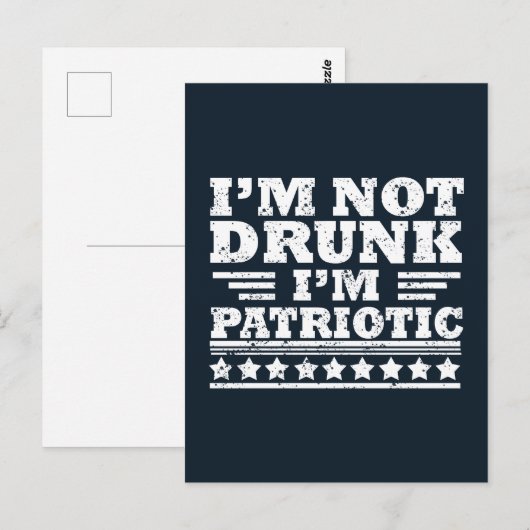 Gelukkige onafhankelijkheidsdag grappig 4 juli briefkaart (Voorkant / Achterkant)