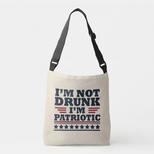 Gelukkige onafhankelijkheidsdag grappig 4 juli crossbody tas (Voorkant)