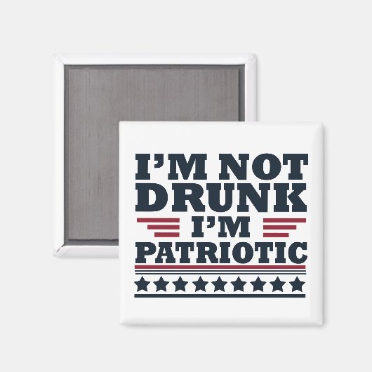 Gelukkige onafhankelijkheidsdag grappig 4 juli magneet (Voorkant / Achterkant)