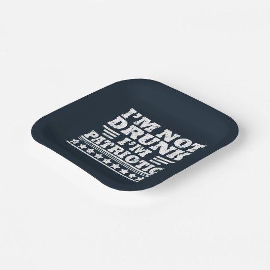 Gelukkige onafhankelijkheidsdag grappig 4 juli papieren bordje (Gebogen)