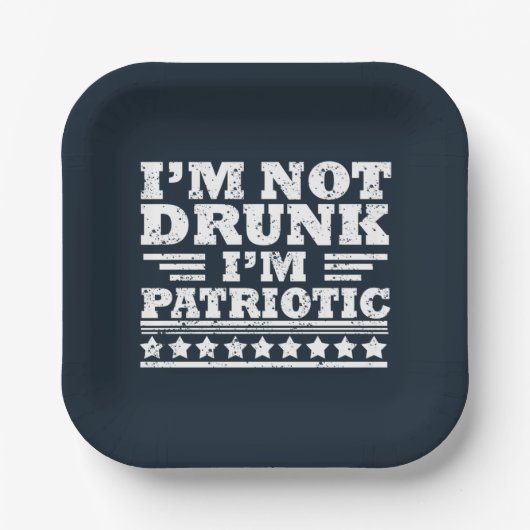 Gelukkige onafhankelijkheidsdag grappig 4 juli papieren bordje (Voorkant)