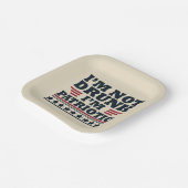 Gelukkige onafhankelijkheidsdag grappig 4 juli papieren bordje (Gebogen)