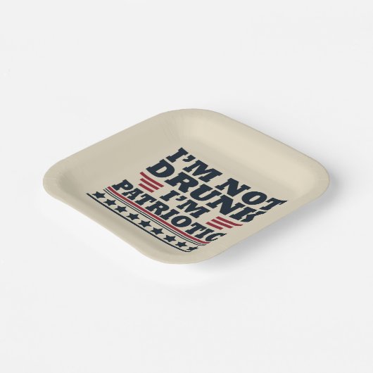 Gelukkige onafhankelijkheidsdag grappig 4 juli papieren bordje (Gebogen)