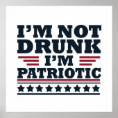 Gelukkige onafhankelijkheidsdag grappig 4 juli poster (Voorkant)