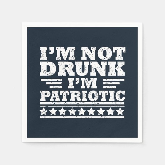 Gelukkige onafhankelijkheidsdag grappig 4 juli servet (Voorkant)