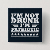 Gelukkige onafhankelijkheidsdag grappig 4 juli vierkante button 5,1 cm (Voorkant)