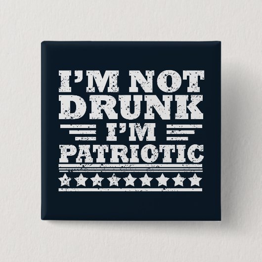 Gelukkige onafhankelijkheidsdag grappig 4 juli vierkante button 5,1 cm (Voorkant)