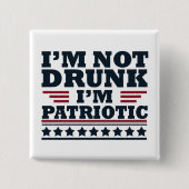 Gelukkige onafhankelijkheidsdag grappig 4 juli vierkante button 5,1 cm (Voorkant)