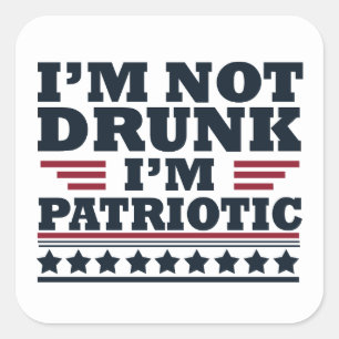 Gelukkige onafhankelijkheidsdag grappig 4 juli vierkante sticker