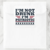 Gelukkige onafhankelijkheidsdag grappig 4 juli vierkante sticker (Tas)