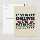 Gelukkige onafhankelijkheidsdag grappige 4 juli briefkaart (Voorkant / Achterkant)