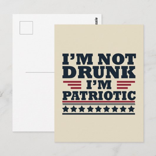 Gelukkige onafhankelijkheidsdag grappige 4 juli briefkaart (Voorkant / Achterkant)