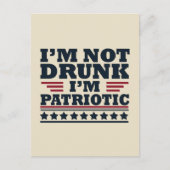 Gelukkige onafhankelijkheidsdag grappige 4 juli briefkaart (Voorkant)