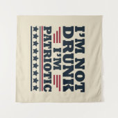 Gelukkige onafhankelijkheidsdag grappige 4 juli wandkleed (Voorkant (horizontaal))