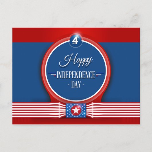Gelukkige Onafhankelijkheidsdag, heldere kleuren Briefkaart (Voorkant)