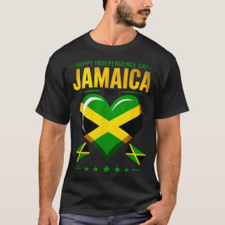 Gelukkige Onafhankelijkheidsdag Jamaica 1962 Hart T-shirt