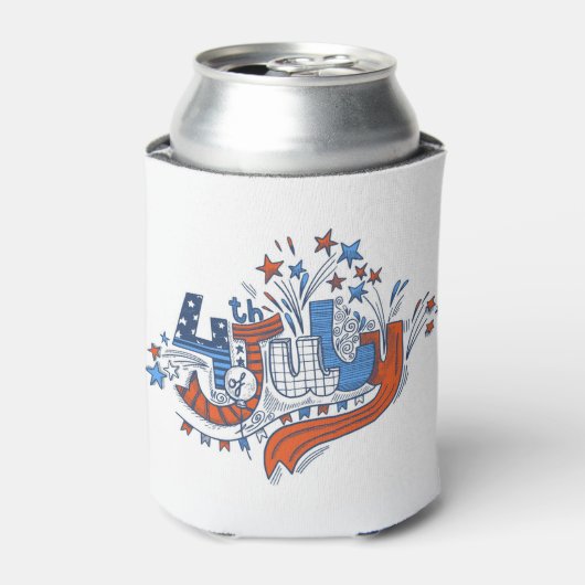 Gelukkige Onafhankelijkheidsdag Kan Koeler (Blikje Voorkant)