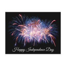 Gelukkige Onafhankelijkheidsdag Kleurrijk Vuurwerk