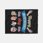 Gelukkige Onafhankelijkheidsdag - Onafhankelijkhei Fleece Deken (Voorkant (Horizontaal))