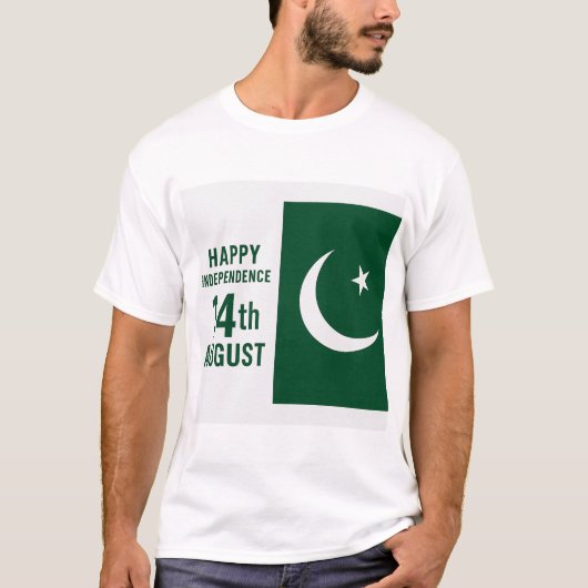 Gelukkige Onafhankelijkheidsdag Pakistan - 14 augu T-shirt (Voorkant)