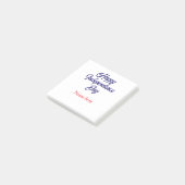 gelukkige onafhankelijkheidsdag rood blauw naam am post-it® notes (Schuin)