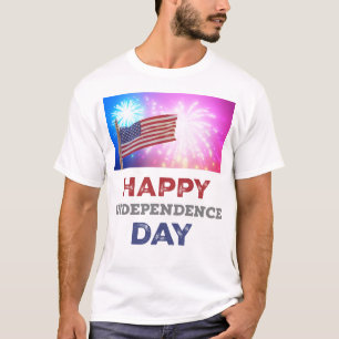 Gelukkige Onafhankelijkheidsdag Vuurwerk T-shirt