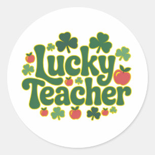 Gelukkige Onderwijs Leuk Klaslokaal St. Patrick's Ronde Sticker