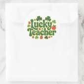 Gelukkige Onderwijs Leuk Klaslokaal St. Patrick's  Ronde Sticker (Tas)