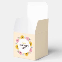Gelukkige Onderwijzersdag Wilde Bloemen Bedankdoosjes