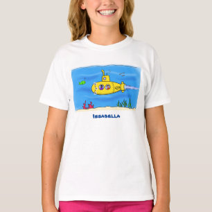 Gelukkige onderzeeboot cartoon t-shirt