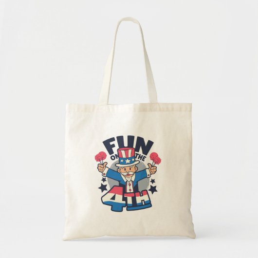 Gelukkige Oom Sam 4 juli dag Tote Bag (Voorkant)