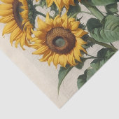 Gelukkige, open zonnebloemen met vlinder tissuepapier (Detail)