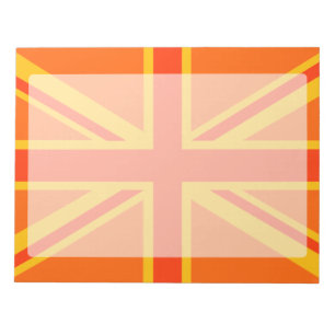 Gelukkige Oranje Union Jack Britse Vlag Swag Notitieblok