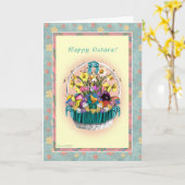 Gelukkige Ostara - LenteMand Equinox - Ostara Kaart (Gele Bloem)