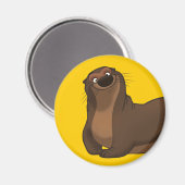 Gelukkige ottermagneet magneet (Voorkant / Achterkant)