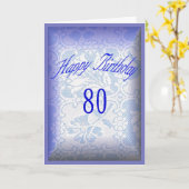 Gelukkige oude Verjaardag 80 jaar Kaart (Gele Bloem)