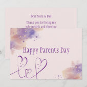 Gelukkige Ouderdag Bedankkaart (Voorkant / Achterkant)