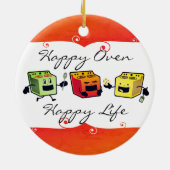 Gelukkige ovens koken bakken kerst ornament (Achterkant)