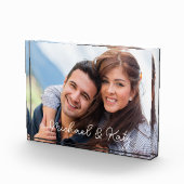 Gelukkige paar foto | Gepersonaliseerd fotoblok (Rechts)