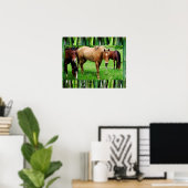 GELUKKIGE PAARDEN POSTER (Thuiskantoor)