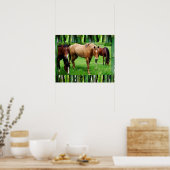 GELUKKIGE PAARDEN POSTER (Keuken)