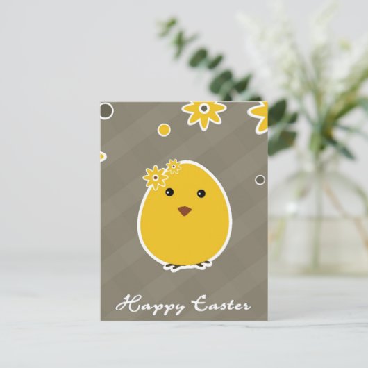  gelukkige paasachtergrond feestdagenkaart (Staand voorkant)