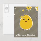 gelukkige paasachtergrond feestdagenkaart (Voorkant / Achterkant)