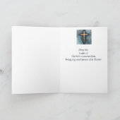 Gelukkige Paasberg Christus Kruis Opstanding Feestdagen Kaart (Binnen)