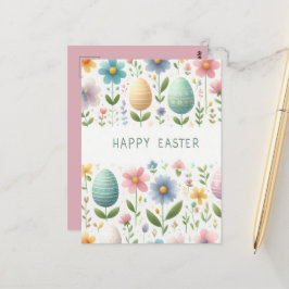 Gelukkige paasbloesems briefkaart