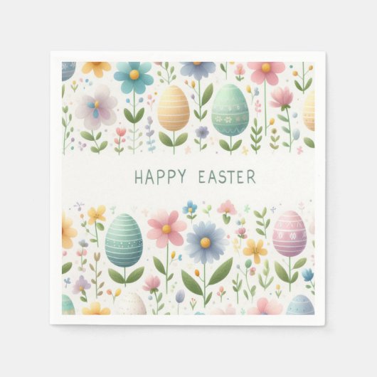 Gelukkige paasbloesems servet (Voorkant)