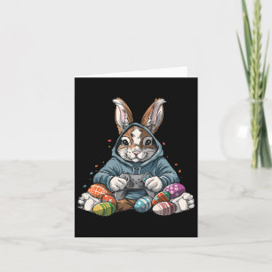 Gelukkige paasdag Bunny Egg Funny Boys Girls Kinde Kaart